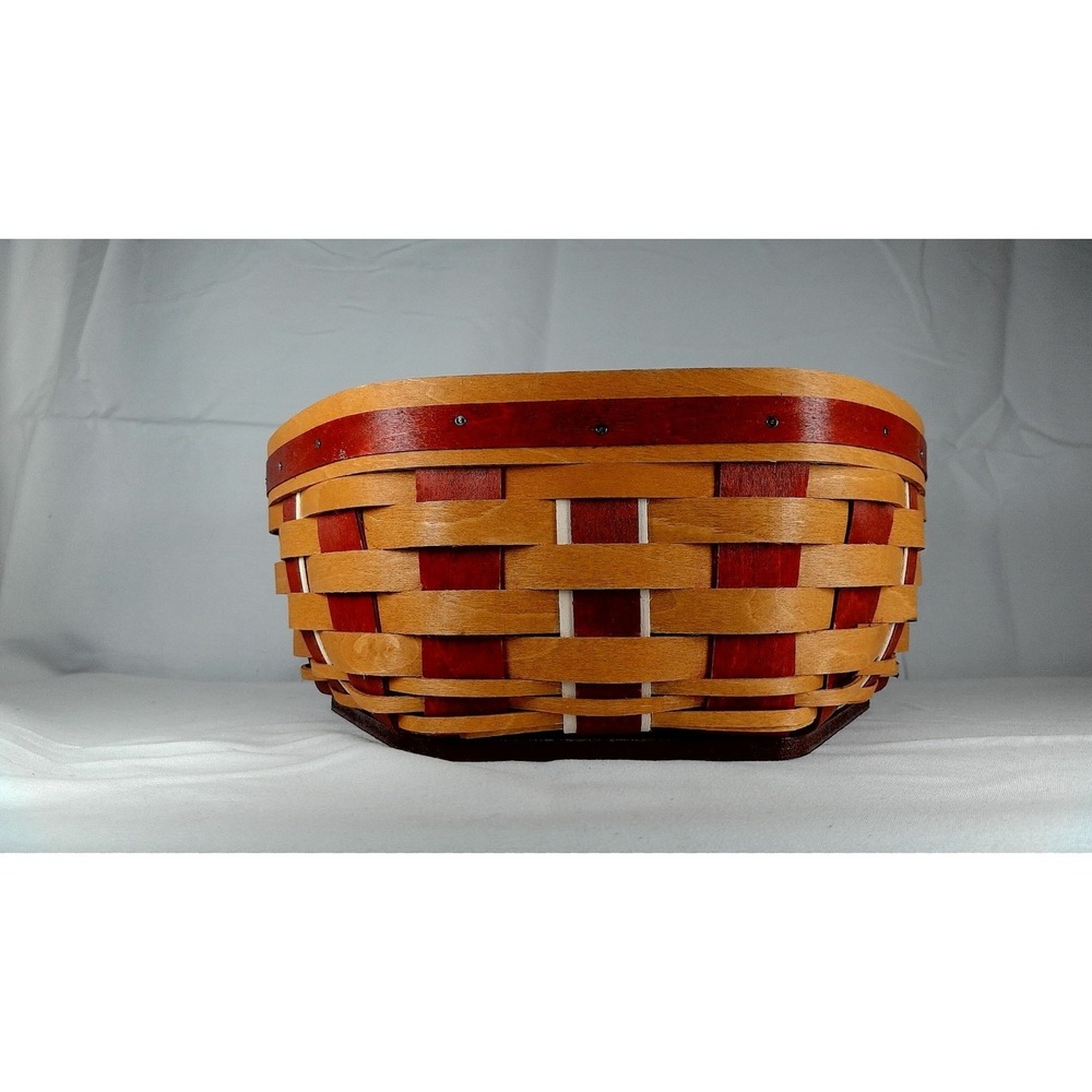 Longaberger‎ Handmade Maplewood Basket with Liner and Protector